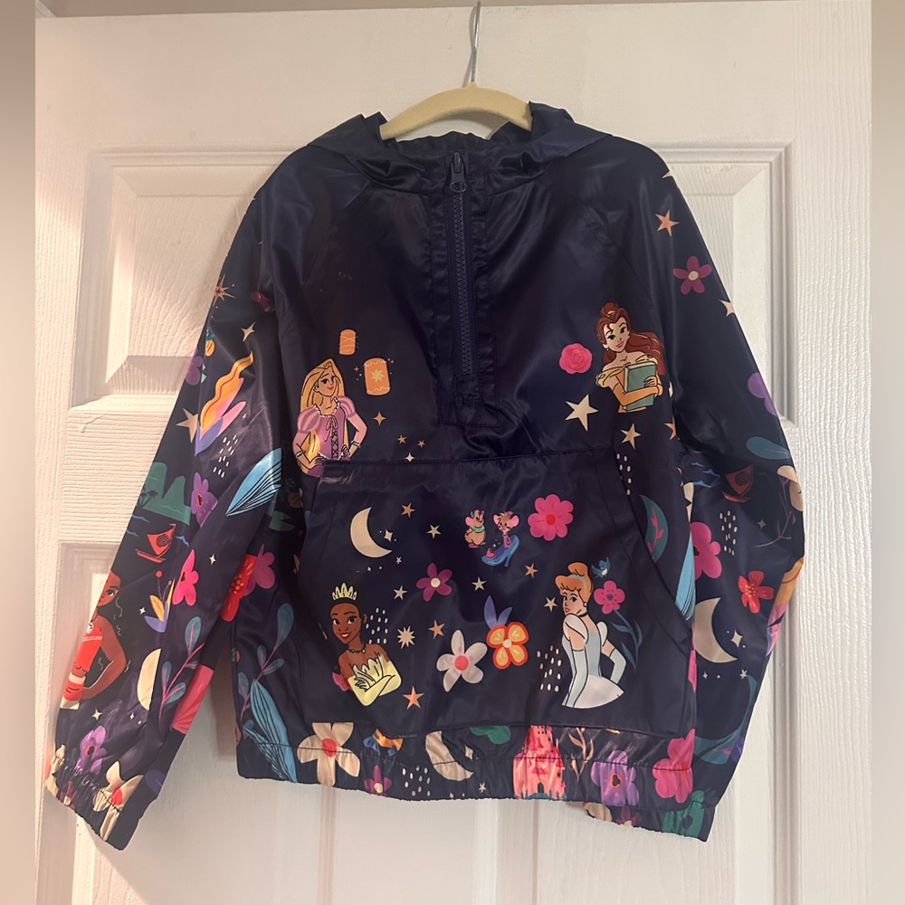 Disney World Princess Print Hooded RainCoat